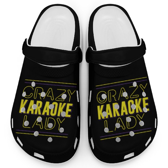 Karaoke Singer Crazy Karaoke Lady Clogs
