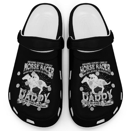 Horse Racing Equestrian Horseback Horse Racer Clogs