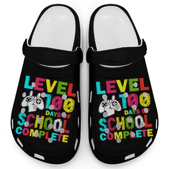 Level 100 Days Of School Complete Kid Gamer Clogs