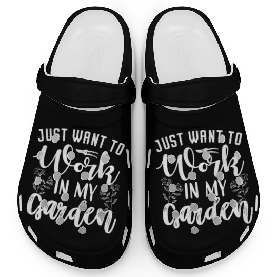 Gardener In The Garden Amateur Gardener Cares For Clogs