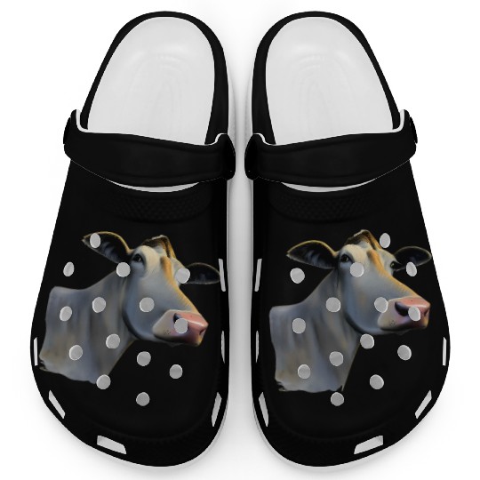 Cow Funny Military Clogs
