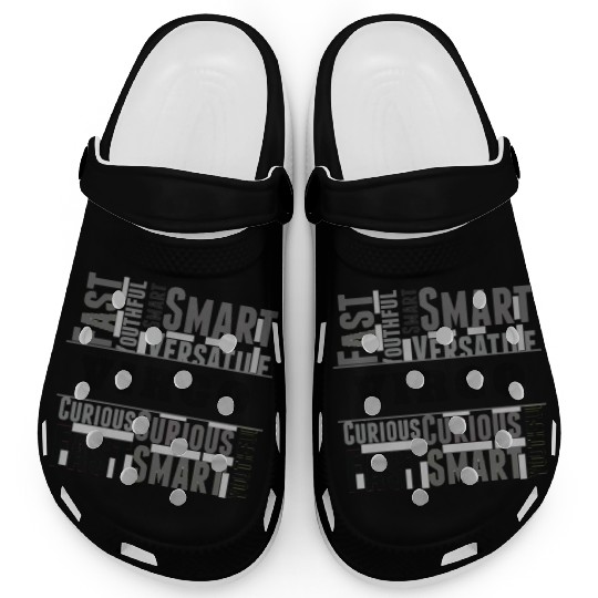 Virgo Zodiac Star Sign Word Cloud Square Monochrom Clogs
