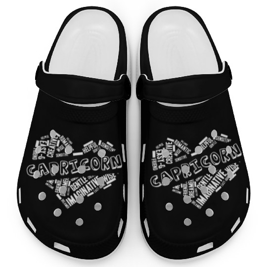 Capricorn Heart Word Cloud Doodle Astrology Zodiac Clogs