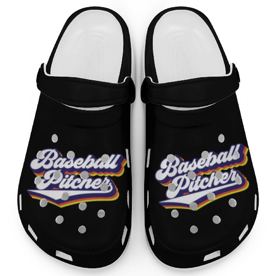 Baseball Pitcher Sayings Player Hobby Clogs