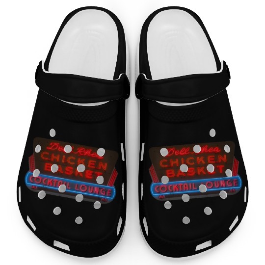 Del Rhea Chicken Basket Neon Sign Route 66 Clogs