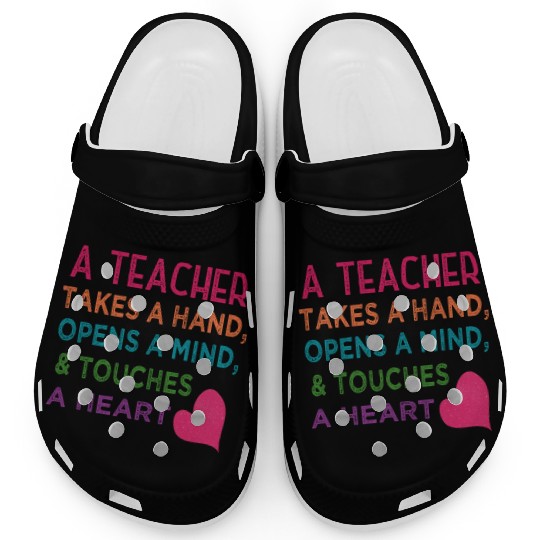 Hand Mind Heart Back to School Gift for Teachers Clogs