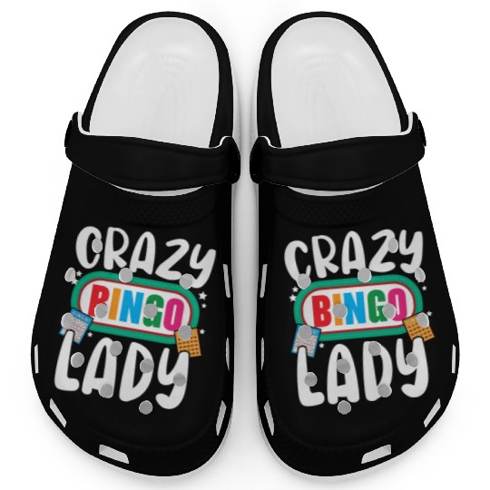 Crazy Bingo Lady Bingo Player Casino Lottery Clogs