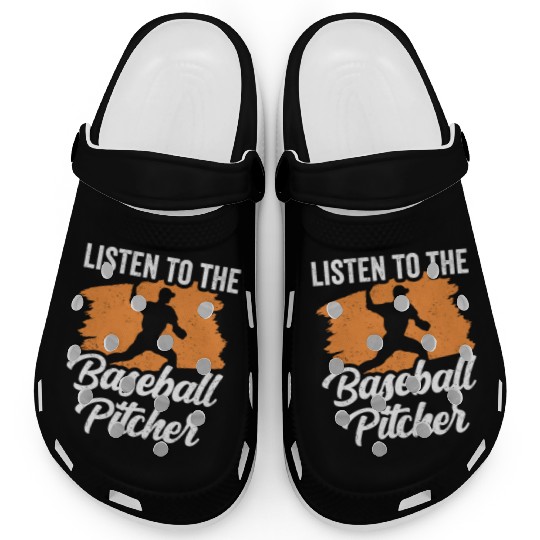 Listen To The Baseball Pitcher Hobby Player Clogs