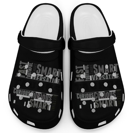 Taurus Zodiac Star Sign Word Cloud Square Monochro Clogs