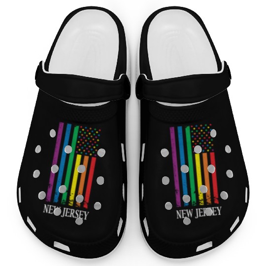New Jersey Pride Month Pride Flag LGBT Community L Clogs