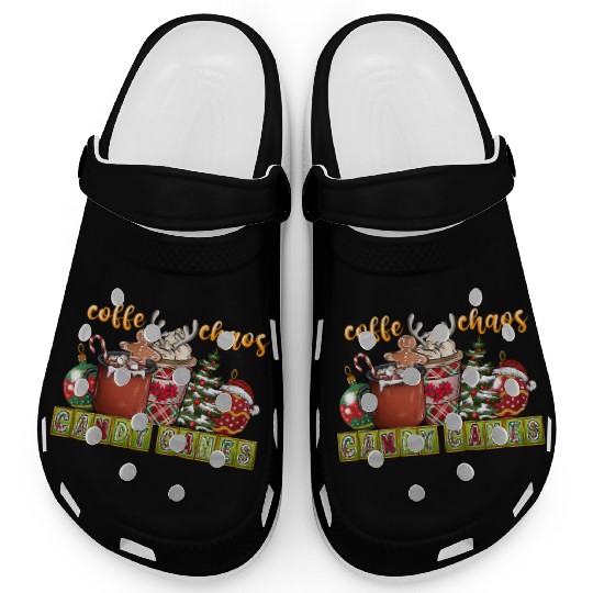 Coffe Chaos Candy Canes Clogs