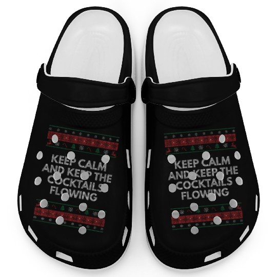 Keep the Cocktails Flowing Christmas Drinking Xmas Clogs