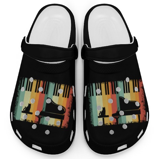 Piano Cat Musician Musical Instrument Pianist Clogs