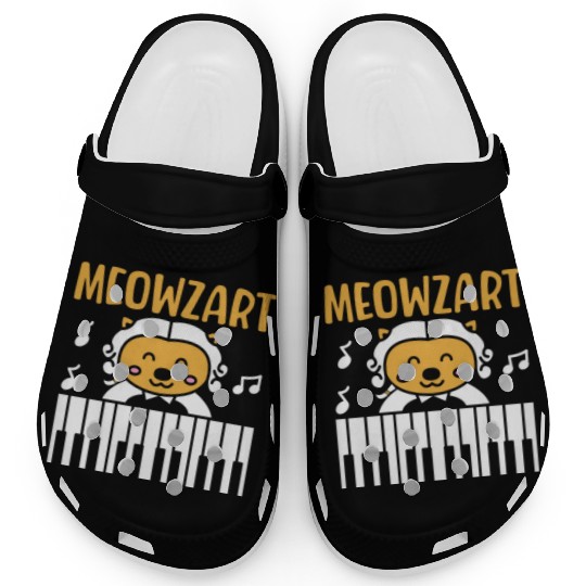 Meowzart Piano Cat Musician Musical Pianist Music Clogs