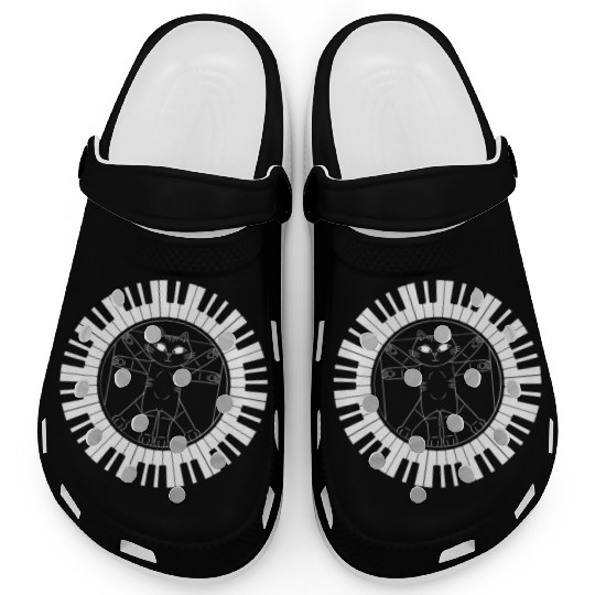 Piano Cat Musician Musical Instrument Pianist Clogs