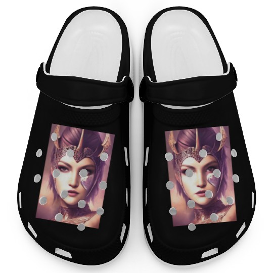 Warrior princess wearing gothic plate dark fantasy Clogs