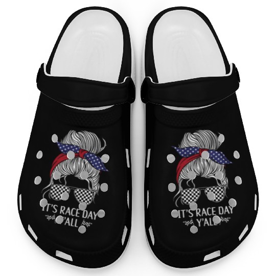 Drag Racing Race Car Girl Clogs