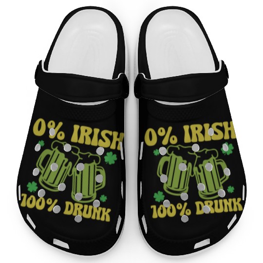 0% Irish 100& drunk Clogs