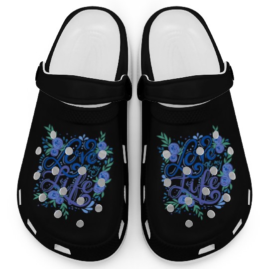 love of my life valentine s day design303 Clogs