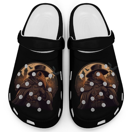 Plague Doctor With Suit and Mask Clogs