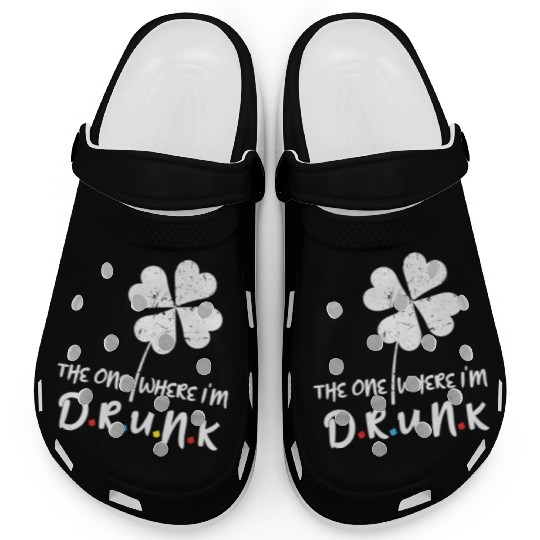 Drunk Beer Paddy Shamrock Saint Patrick Day Clogs