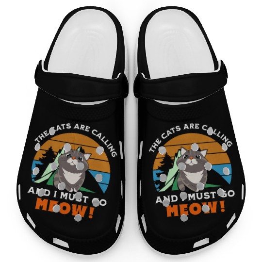 the cats are calling, and i must go, meow Clogs