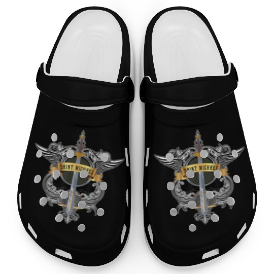 Sword of Saint Michael the Archangel Catholic Men Clogs