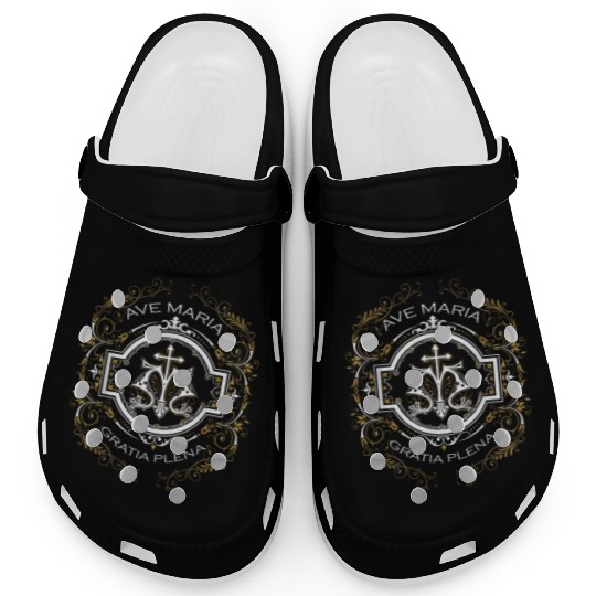 Ave Maria Schubert Latin Mass Blessed Mother Mary Clogs