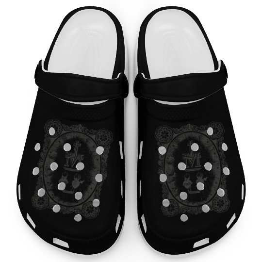 Medal Sacred Heart Immaculate Mary Cath Clogs