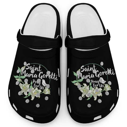 St. Maria Goretti Purity Catholic Saints Lily Symb Clogs
