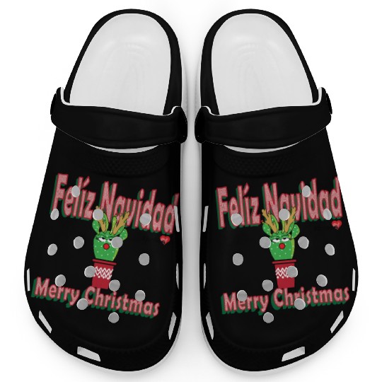 Felíz Navidad Cactus Lady Clogs