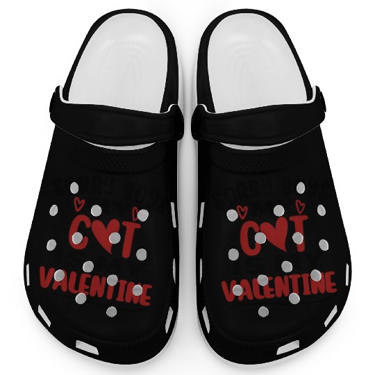 Funny Valentine Day Couple Clogs Sorry Boys My Cat