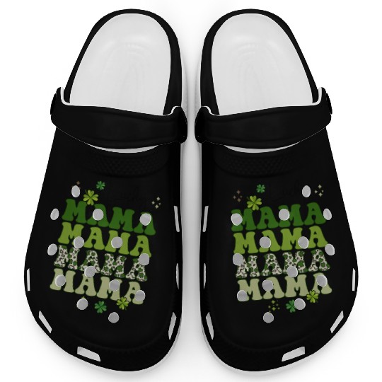 Groovy Lucky Mama St Pattys Mom Retro Groovy Clogs