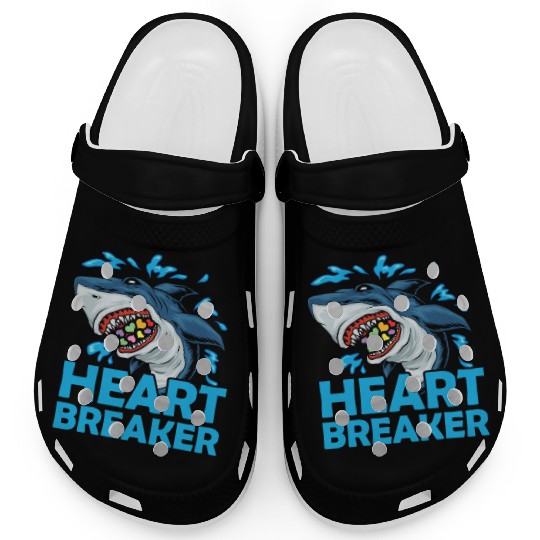 Heartbreaker Shark Anti-Valentine's Day Solo Clogs