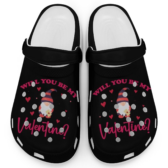 Will You Be My Valentine Gnome Clogs