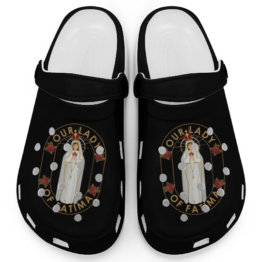 Our Lady of Fatima Rosary Prayer Holy Blessed Mary Clogs