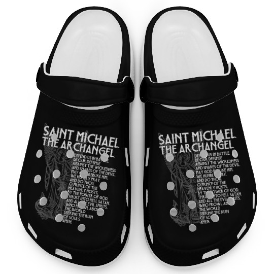 Saint Michael the Archangel Prayer Catholic Tradit Clogs