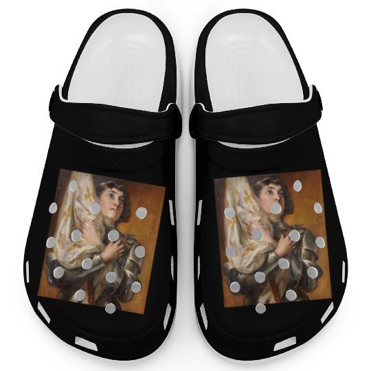 St. Joan of Arc Portrait Painting Catholic Gifts f Clogs
