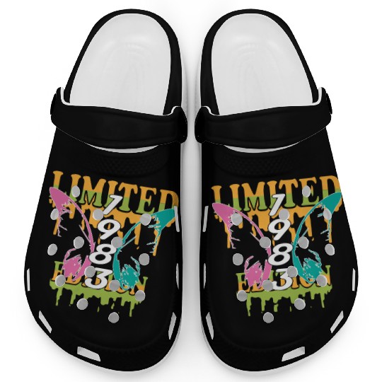 1983 Born Limited Edition Butterfly Gift Clogs