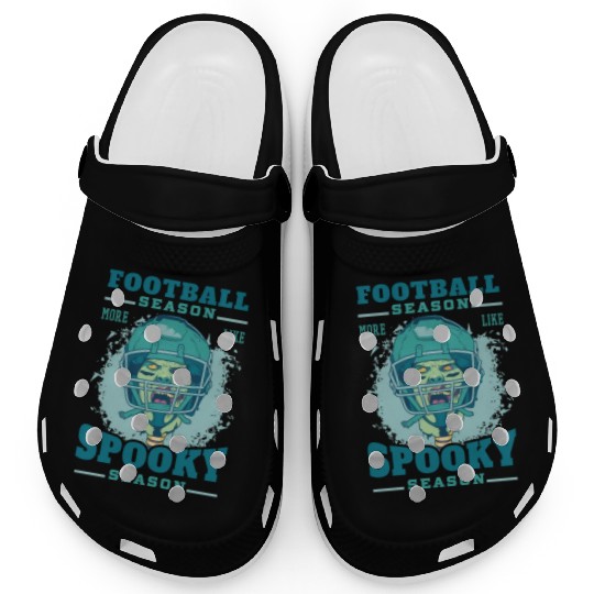 Football season spooky season zombie Football seas Clogs