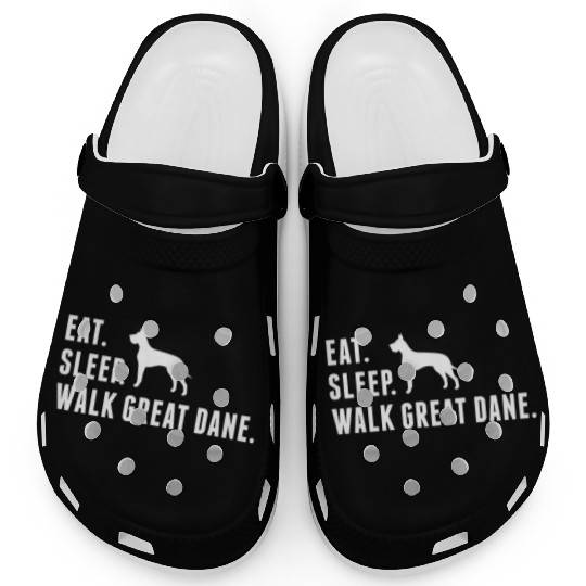 Eat Sleep Walk Great Dane Clogs