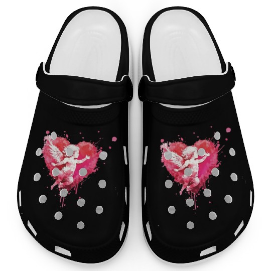 funny Cupid Valentine's Day girls Clogs