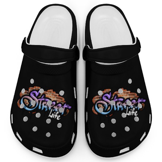 Street Life Graffiti Design Clogs