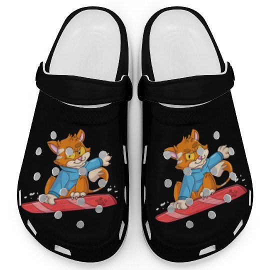 Snowboarder Cat / Snowboarding Cat Clogs