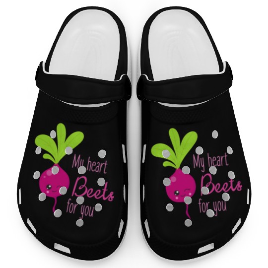 Kids Valentine Puns My Heart Beats for You363 Clogs