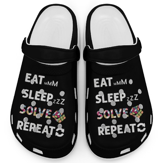Eat Sleep Solve Repeat Math Speed Cubing Genie Clogs