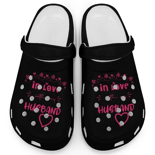 Love with My hasband Cute Valentine day Mom to Be Clogs