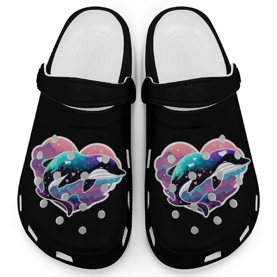 Orca Is My Valentine, Love Hearts Orca Valentines Clogs