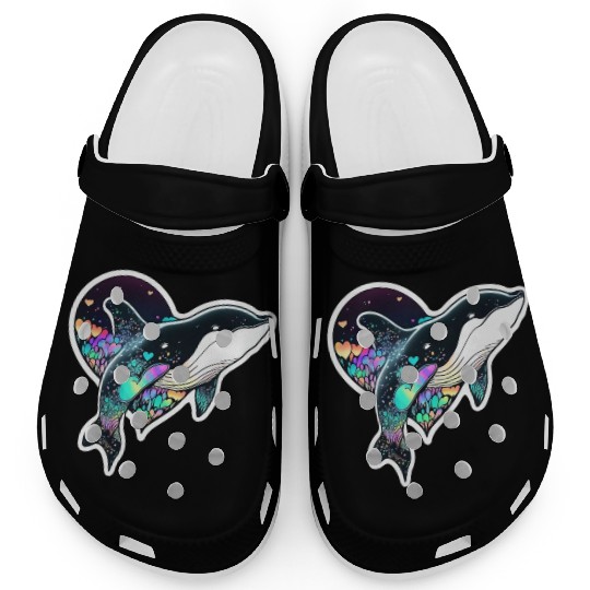 Orca Is My Valentine, Love Hearts Orca Valentines Clogs
