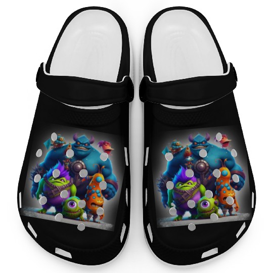 MONSTERS PLAY GAMING BEAUTIFUL COLOURS 3D Clogs